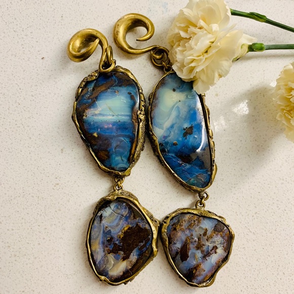 Stunning Raw Opal Diablo Organic Weights - Picture 6 of 7